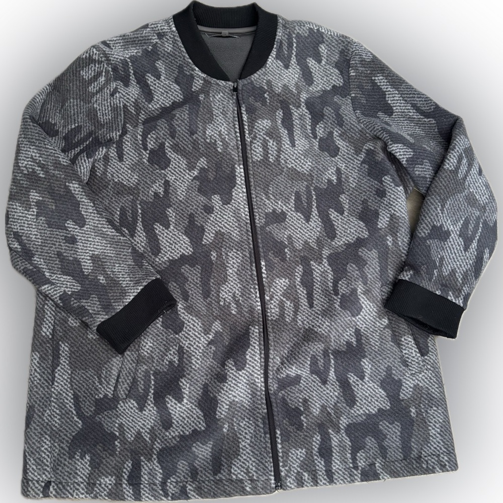 Fleece Jacket Coat Camo Full Zip Woman’s 2X